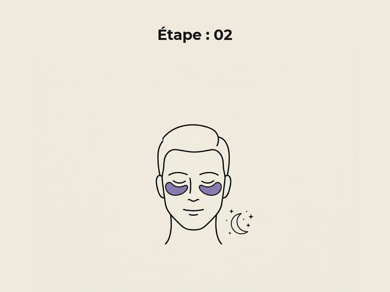 Étape 2 : poser un patch sous chaque œil le soir